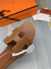 Hermes sandals brown women's - 4