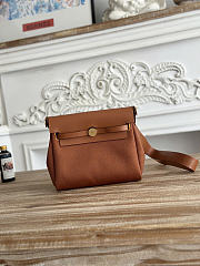 Hermès Gold Vache Hunter and Toile Mini Herbag Zip 20 Gold Hardware 25x20x13cm - 1