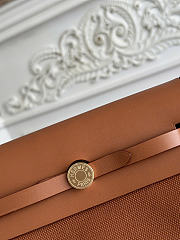 Hermès Gold Vache Hunter and Toile Mini Herbag Zip 20 Gold Hardware 25x20x13cm - 4