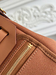 Hermès Gold Vache Hunter and Toile Mini Herbag Zip 20 Gold Hardware 25x20x13cm - 2