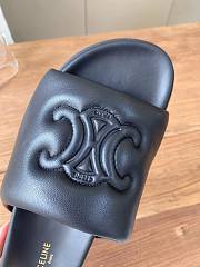 Celine Block Slide With Triomphe In Lambskin  - 4