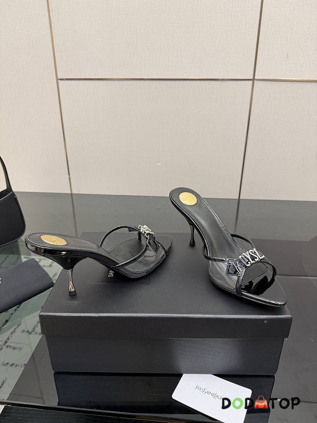 YSL JERRY mules in TPU and rhinestones black - 1