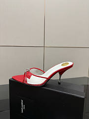 YSL JERRY mules in TPU and rhinestones red - 5