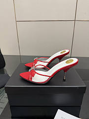 YSL JERRY mules in TPU and rhinestones red - 4