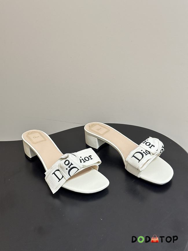 J'Adior heeled mule 3.5cm white - 1