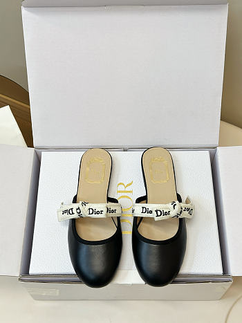 J'Adior Mule Black Lambskin 