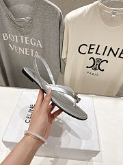 Celine Biki Sandal in Calfskin silver - 4