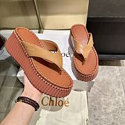 Chloé 80mm platform toe-post sandals brown - 6
