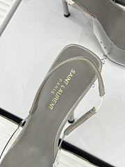Yves Saint Laurent Black Patent Leather and PVC Pointed Toe Slingback Pumps - 01 - 2