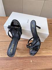  Prada 75mm Vernice Leather Mule Sandals - 2