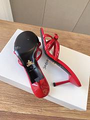 Prada 75mm Vernice Leather Mule Sandals - red - 6