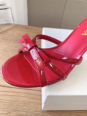 Prada 75mm Vernice Leather Mule Sandals - red - 5