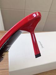 Prada 75mm Vernice Leather Mule Sandals - red - 2