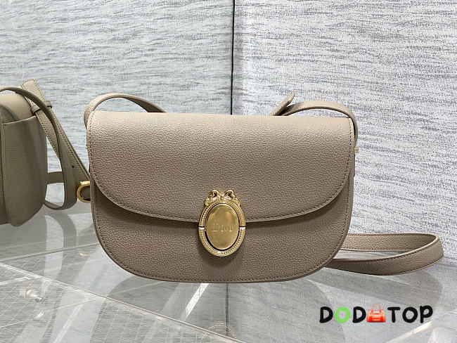 Dior Medium Dior Médaillon Flap Bag gray Grained Calfskin 23 x 16 x 6.5 cm - 1