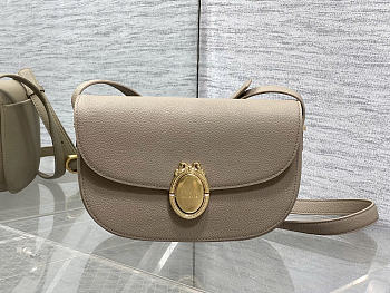 Dior Medium Dior Médaillon Flap Bag gray Grained Calfskin 23 x 16 x 6.5 cm