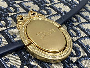 Dior Medium Dior Médaillon Flap Bag blue Grained Calfskin 23 x 16 x 6.5 cm - 4