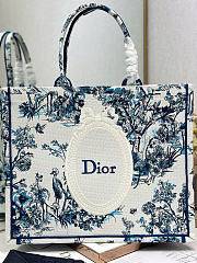 Dior Large Book Tote blue Multicolor Daisy bag 41x14x32cm - 3