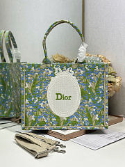 Dior Book Tote green Multicolor Daisy bag 36×28 cm - 1