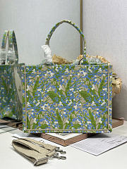 Dior Book Tote green Multicolor Daisy bag 36×28 cm - 4