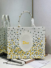 Dior Book Tote yellow Multicolor Daisy bag 36×28 cm  - 1