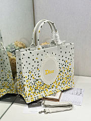 Dior Book Tote yellow Multicolor Daisy bag 36×28 cm  - 4