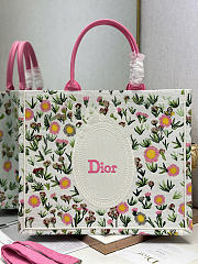 Dior Book Tote pink Multicolor Daisy bag 36×28 cm  - 1