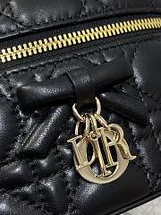 Dior Mini Vanity black bag Lambskin size 17x10.5x8cm - 2