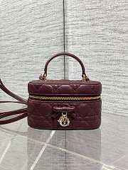 Dior Mini Vanity red bag Lambskin size 17x10.5x8cm  - 1