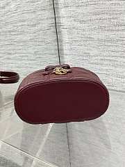 Dior Mini Vanity red bag Lambskin size 17x10.5x8cm  - 4