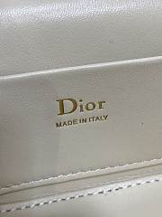 Dior Mini Vanity off white bag Lambskin size 17x10.5x8cm - 6
