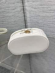Dior Mini Vanity white bag Lambskin size 17x10.5x8cm - 4