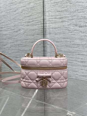 Dior Mini Vanity pink bag Lambskin size 17x10.5x8cm