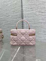 Dior Mini Vanity pink bag Lambskin size 17x10.5x8cm - 5