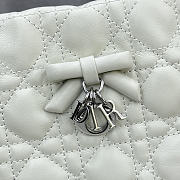 Dior Adiorable Mini Bucket Bag white Lambskin bag size  22x20x5.5cm  - 4