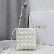 Dior Adiorable Mini Bucket Bag white Lambskin bag size  22x20x5.5cm  - 2