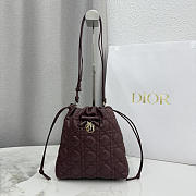 Dior Adiorable Mini Bucket Bag red Lambskin bag size 22x20x5.5cm  - 1