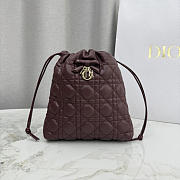 Dior Adiorable Mini Bucket Bag red Lambskin bag size 22x20x5.5cm  - 2
