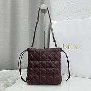 Dior Adiorable Mini Bucket Bag red Lambskin bag size 22x20x5.5cm  - 3