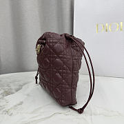 Dior Adiorable Mini Bucket Bag red Lambskin bag size 22x20x5.5cm  - 4