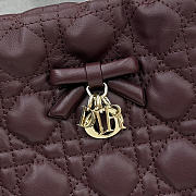 Dior Adiorable Mini Bucket Bag red Lambskin bag size 22x20x5.5cm  - 5