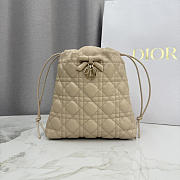 Dior Adiorable Mini Bucket Bag beige Lambskin bag size 22x20x5.5cm - 6