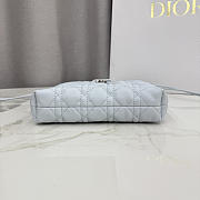 Dior Adiorable Mini Bucket Bag blue Lambskin bag size 22x20x5.5cm - 5