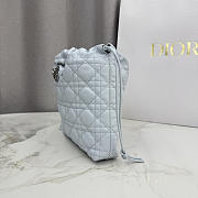 Dior Adiorable Mini Bucket Bag blue Lambskin bag size 22x20x5.5cm - 4