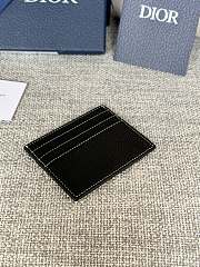 Dior Saddle Card Holder Black Grained Calfskin size 10 x 8 x 0.4cm - 5