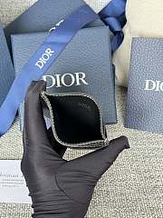 Dior Saddle Card Holder Black Grained Calfskin size 10 x 8 x 0.4cm - 4
