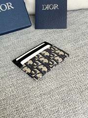 Dior Saddle Card Holder Black Grained Calfskin size 10 x 8 x 0.4cm - 01 - 3