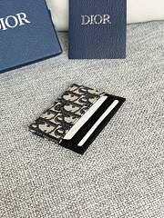 Dior Saddle Card Holder Black Grained Calfskin size 10 x 8 x 0.4cm - 01 - 5