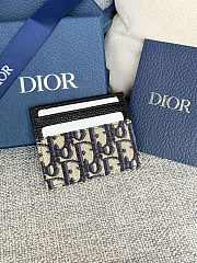 Dior Saddle Card Holder Black Grained Calfskin size 10 x 8 x 0.4cm - 01 - 2