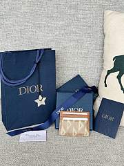 Dior Saddle Card Holder Black Grained Calfskin size 10 x 8 x 0.4cm - 02 - 1