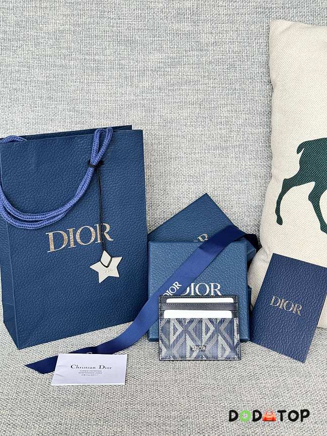 Dior Saddle Card Holder Black Grained Calfskin size 10 x 8 x 0.4cm - 03 - 1